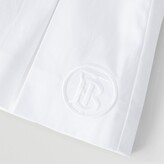 Thumbnail for your product : Burberry Childrens Monogram Motif Cotton Twill Pleated Skirt Size: 10Y