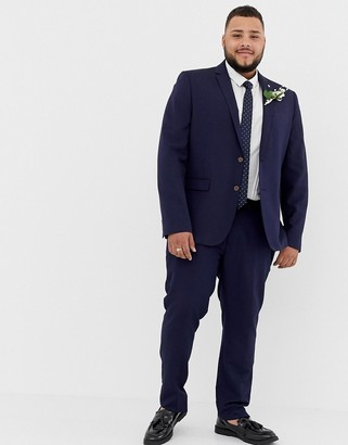 Farah Smart Farah skinny wedding suit jacket in linen