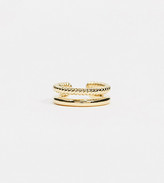 Thumbnail for your product : Orelia gold plated ear cuff with double row