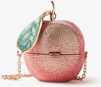 Judith Leiber Peach Crystal-embellished Clutch Bag - Pink Multi
