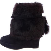 Thumbnail for your product : Opening Ceremony Fur Wedge Ankle Boots