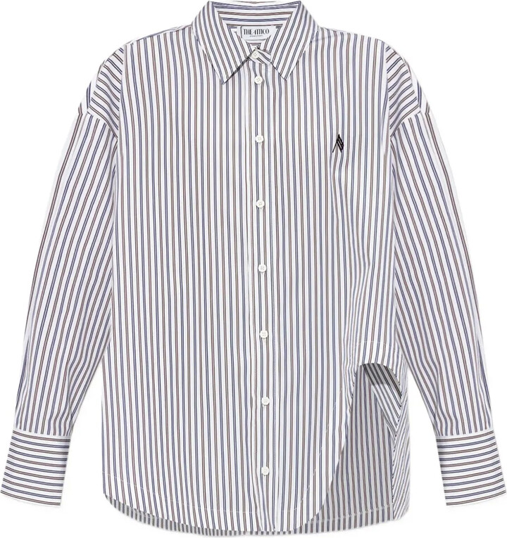 ATTICO Striped Asymmetrical Shirt