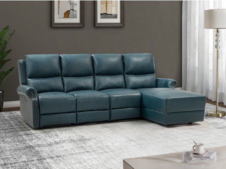Emilio Genuine Leather Sectional Sofa