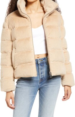 Noize Marina Faux Fur Puffer Jacket