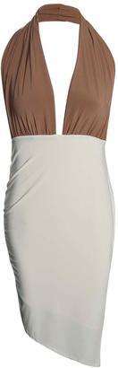 boohoo Petite Belle Ruched Slinky Bodycon Dress