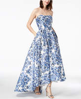 Thumbnail for your product : Betsy & Adam Strapless Printed Ball Gown