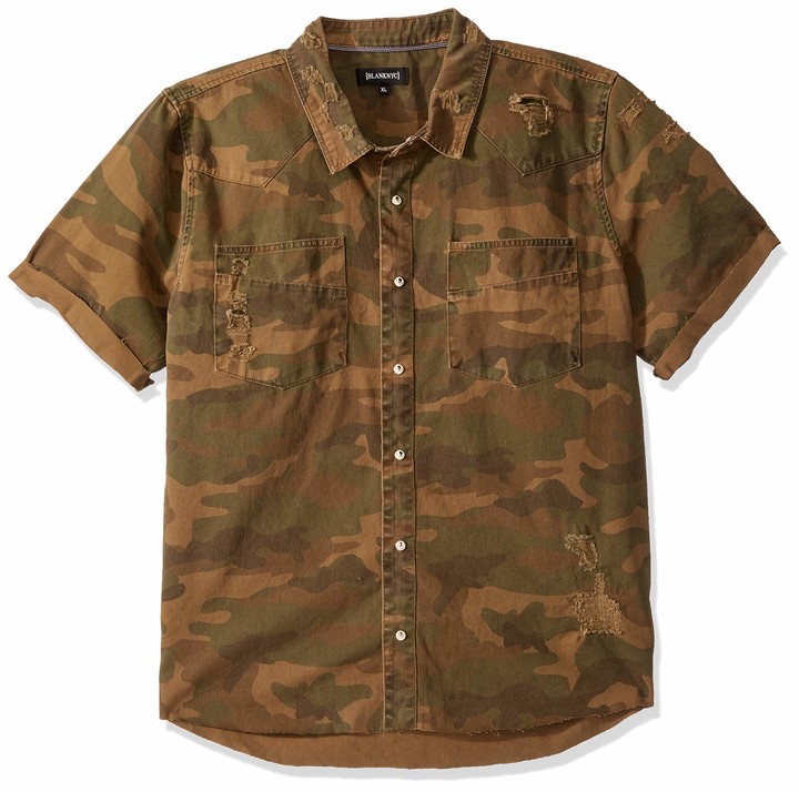 Blank NYC Men's Camo Button Down Shirt Shirt ShopStyle