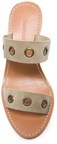Thumbnail for your product : Zimmermann Suede Eyelet Heels in Green.