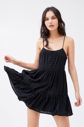 scallop babydoll mini dress