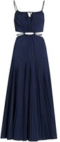 Thumbnail for your product : Jonathan Simkhai Rem Pleated Cutout Pleated Maxi Dress