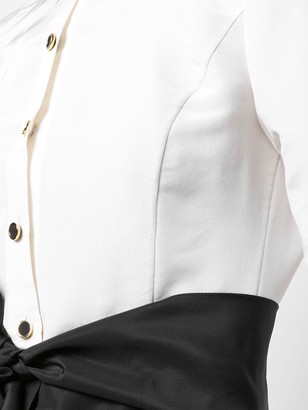 Carolina Herrera Tie-Waist Maxi Shirt-Dress