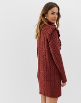 Thumbnail for your product : Naf Naf rich knitted turtle neck dress