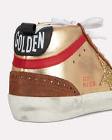 Thumbnail for your product : Golden Goose Mid Star Gold Glitter Star Sneakers