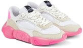 Thumbnail for your product : Valentino Garavani Bubbleback suede and mesh sneakers