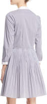 Thumbnail for your product : MICHAEL Michael Kors Long-Sleeve Pinstriped Fit-&-Flare Dress