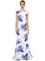 Thumbnail for your product : Francesco Scognamiglio Coral Printed Viscose Crepe Dress