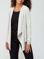 Thumbnail for your product : Very Waterfall Cardigan Light Grey Marl