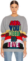 Thumbnail for your product : Stella McCartney All You Need Is Love Sweater in Grey Multicolor | FWRD