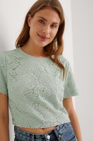 Thumbnail for your product : NA-KD Short Sleeve Lace Top