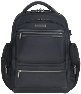 Black Kenneth Cole Reaction Dual Compartment 17 Laptop Backpack with USB 