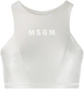 Thumbnail for your product : MSGM Logo-Print Sports Bra