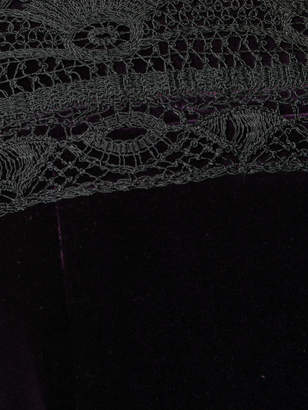 Alberta Ferretti lace trim and frill dress