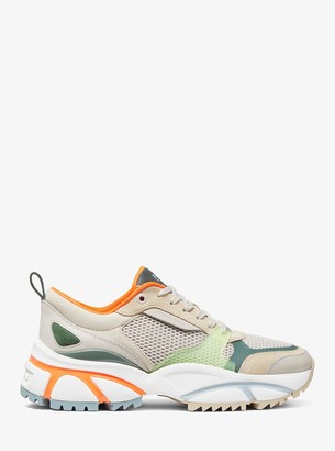 Ethan mesh and leather trainer clearance