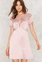 Thumbnail for your product : Nasty Gal Jewel-Eyed Judy Satin Babydoll Dress