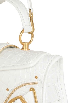 Balmain Blaze clutch bag in crocodile-embossed leather