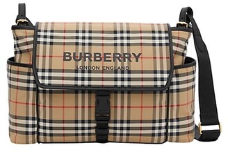 burberry parker check diaper tote bag