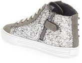 Thumbnail for your product : Flowers by Zoe 'Glitter' High Top Sneaker (Walker, Toddler, Little Kid & Big Kid)