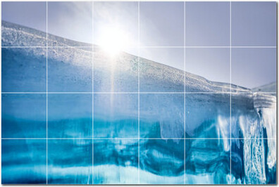 Picture-Tiles.com Glacier Photo 6'' x 6'' Satin Ceramic Decorative Mural