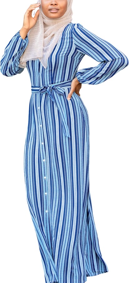 maxi button down dress