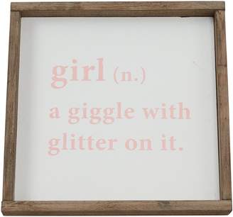 Mud Pie Girl Definition Wood Plaque Sign