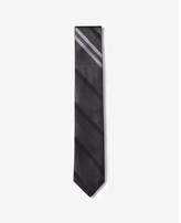 Thumbnail for your product : Express slim diagonal stripe reversible silk tie