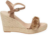 Thumbnail for your product : Saks Fifth Avenue Suede Pom-Pom Wedge Sandal