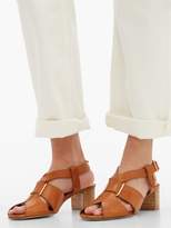 Thumbnail for your product : A.P.C. Jessica Leather Slingback Sandals - Womens - Tan