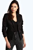 Thumbnail for your product : boohoo Kelsey Ruched Sleeve Woven Blazer