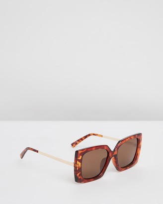Le Specs Women's Brown Oversized - Discomania Alt Fit - Size One Size at The Iconic