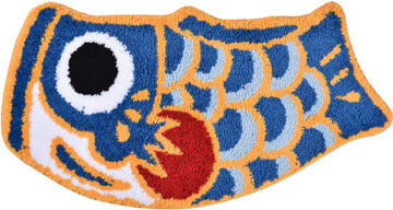 BRBCA AquaCharm Koi Bath Mat - Soft Water Absorbent Non-Slip Machine Washable Perfect for Bathroom Decor