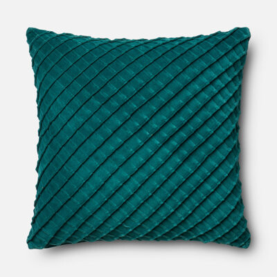 Loloi Rugs Casey Velvet Pillow Cover in Teal