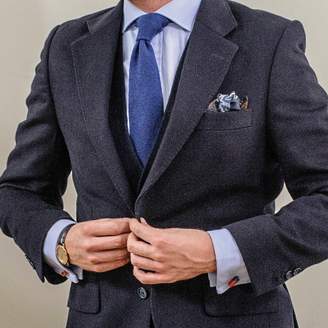 Black Navy Blue Knitted Cashmere Tie