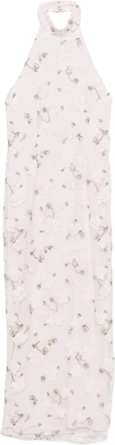 Rotate by Birger Christensen Halter-Neck Maxi Dress