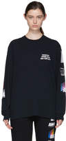Alexander Wang - T-shirt à manches longues noir Sponsored High Twist exclusif à SSENSE