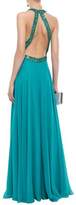 Thumbnail for your product : Jenny Packham Open-back Embellished Silk-georgette Gown