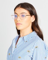 Thumbnail for your product : Quay Gold Blue Light Lenses - I See You Gold Round Blue Light Glasses - Size One Size at The Iconic