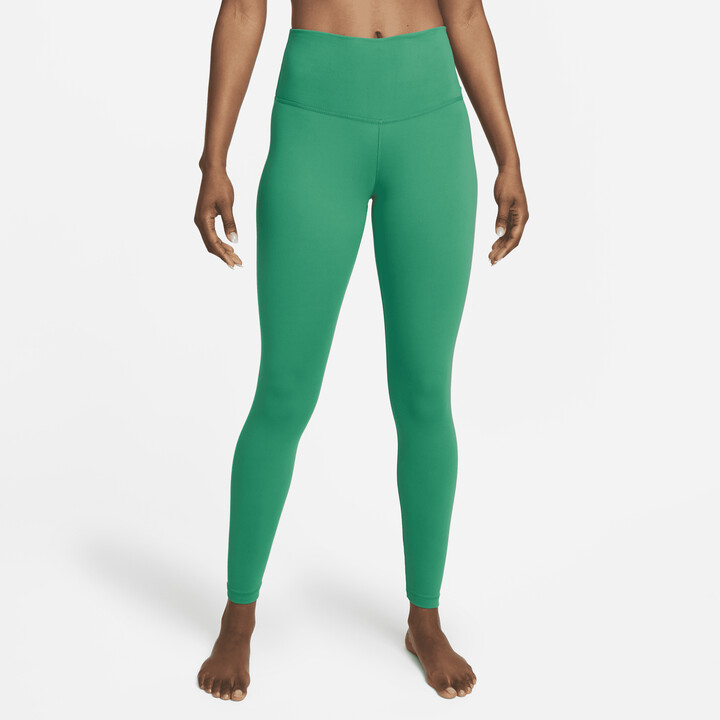 Nike Zenvy High Waisted 7/8 Leggings Green Yoga Pants Women's XL