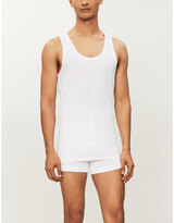 Thumbnail for your product : Hanro Men's Black Core Precision Cotton-Blend Vest, Size: S