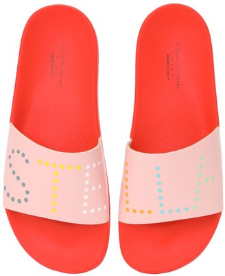Stella McCartney Kids Logo Print Rubber Slide Sandals
