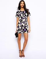 Thumbnail for your product : Zack John Shift Dress In Colourful Leopard Print